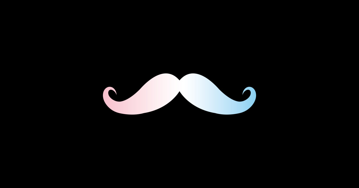 Transgender Mustache - Transgender - Sticker | TeePublic