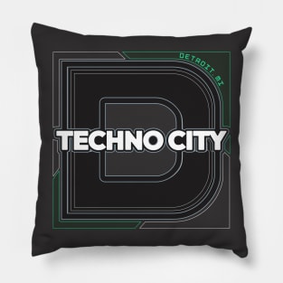 Detroit Techno City Pillow