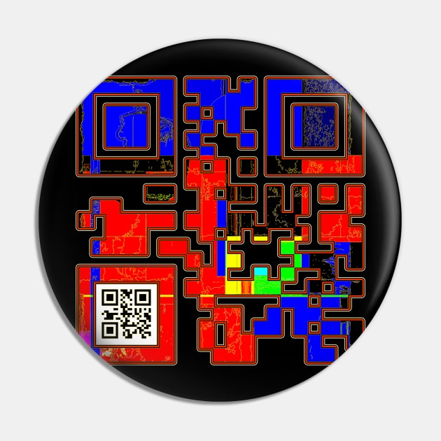 Confidence QR Code Pin by crunchysqueak