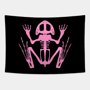 Frog Skeleton (Pink) Tapestry