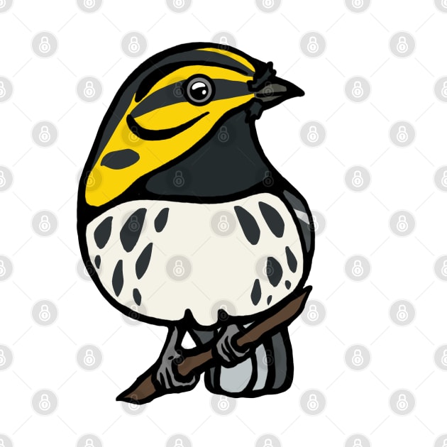 Black Throated Green Warbler Graphic by New World Aster 