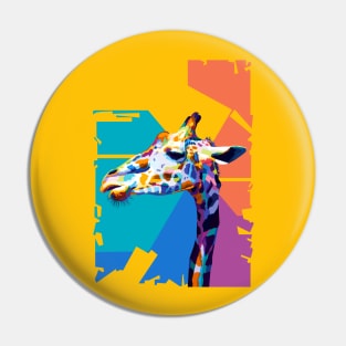 Animals Giraffe Wpap Art Pin