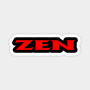 Zen red 2 (black sig) Magnet