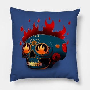 Blue Fire Pillow