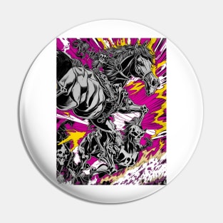 Skulls and horses abstract Pin