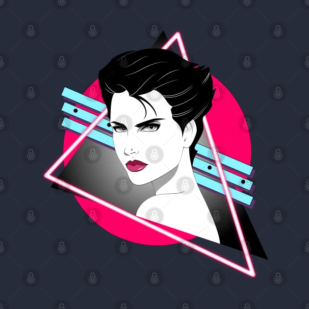 Nagel-style Synthwave Portrait by OldSalt