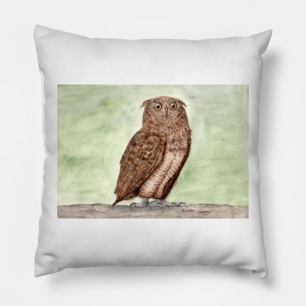 Owl spirit animal Pillow by Kunst und Kreatives