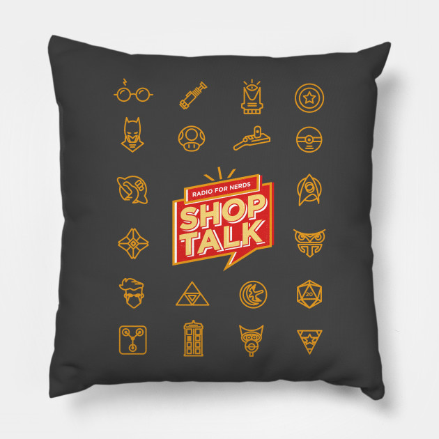 Shop Talk Radio Yellow Podcast Pillow Teepublic