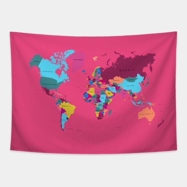 world map Tapestry by ZamirKa