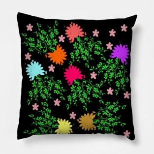 Floral Line Art Pattern Pillow