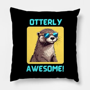 Otterly Awesome | Otter Pun Pillow