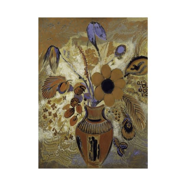 Etruscan Vase with Flowers by Odilon Redon by Classic Art Stall