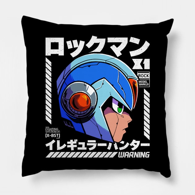 Megaman X Black Pillow by marceloosapo