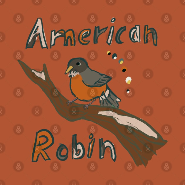 Funky American Robin by DiamondsandPhoenixFire