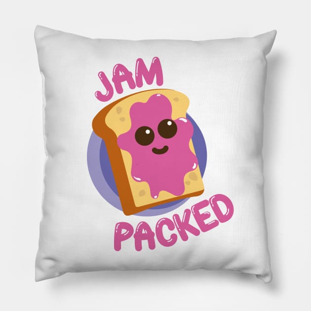 Jam Packed Sandwich | Gift Ideas | Food Puns Pillow by Fluffy-Vectors