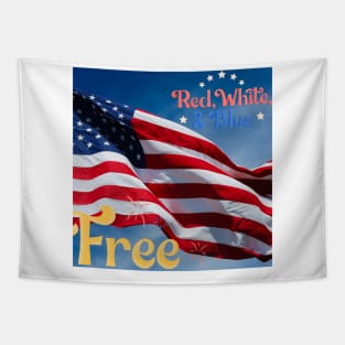 red,white ,blue t shirt Tapestry