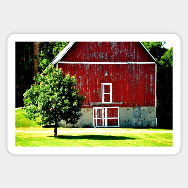 Red Barn Doors - Barn - Sticker | TeePublic