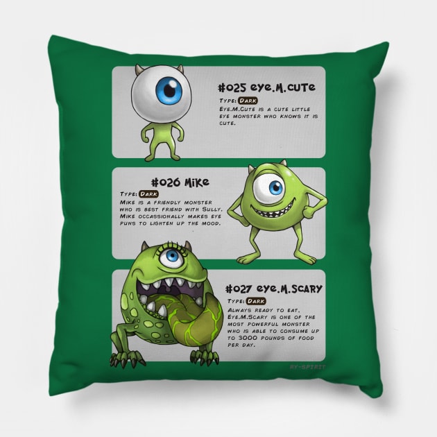 Mike Evolution Pillow by disneyevolutions