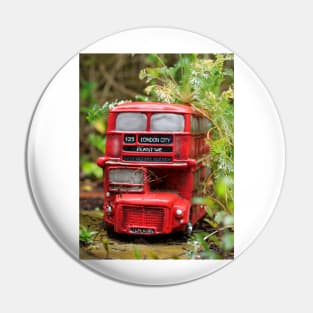 Flower pot in shape of London city bus Pin