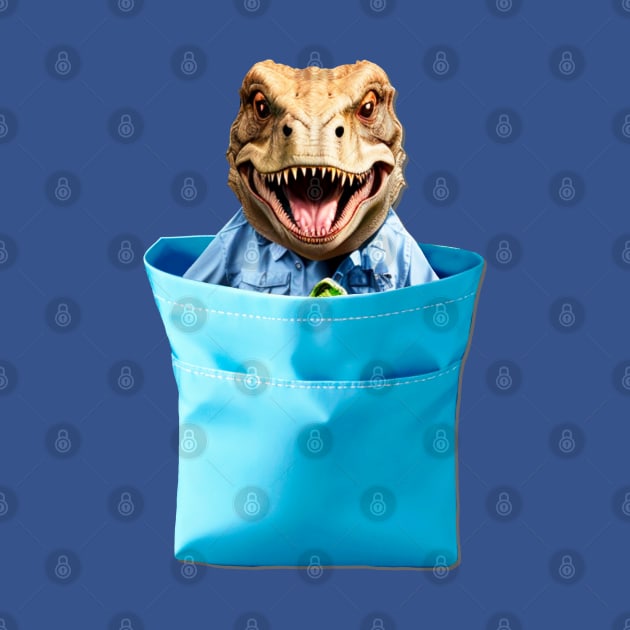 Bag Tyranno Saurus Rex T-Rex Trex Dino Shirt Shirt Pocket by design-lab-berlin