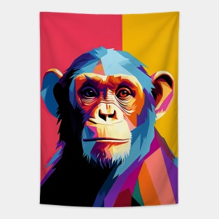 Chimpanzee Pop Art Tapestry