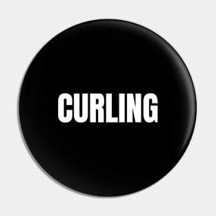 Curling Word - Simple Bold Text Pin