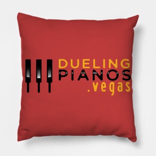 Dueling Pianos.Vegas Black & Yellow Keys Pillow