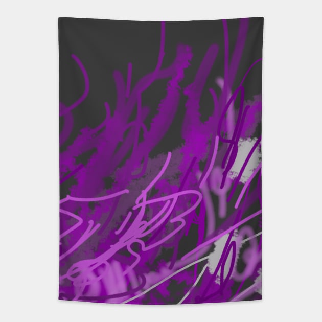 Royalty Purple abstract digital art Tapestry by jen28