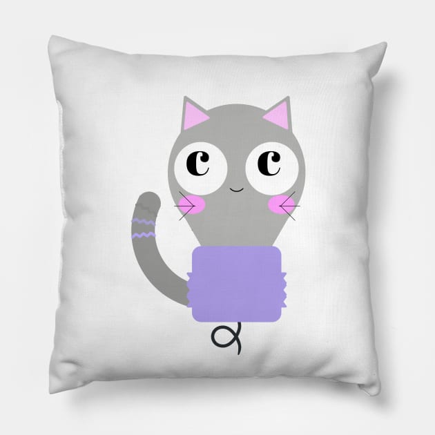 Lavender Catbulb Pillow by luxandbaulb