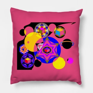 My design of Suns, Cubes and Planets Pillow