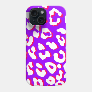 White Leopard Print Purple Pink Phone Case