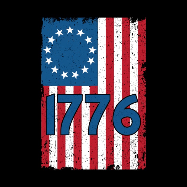 1776 Betsy Ross 4th Of July American Flag by kateeleone97023