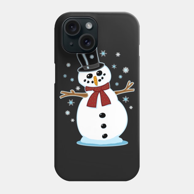 Happy Snowman Phone Case by RockettGraph1cs
