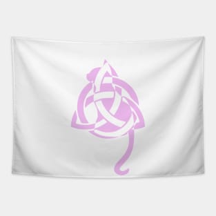 Pink Celtic Triquetra Cat Tapestry