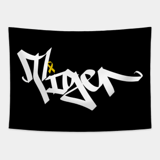 tiger childhood cancer awareness Tapestry