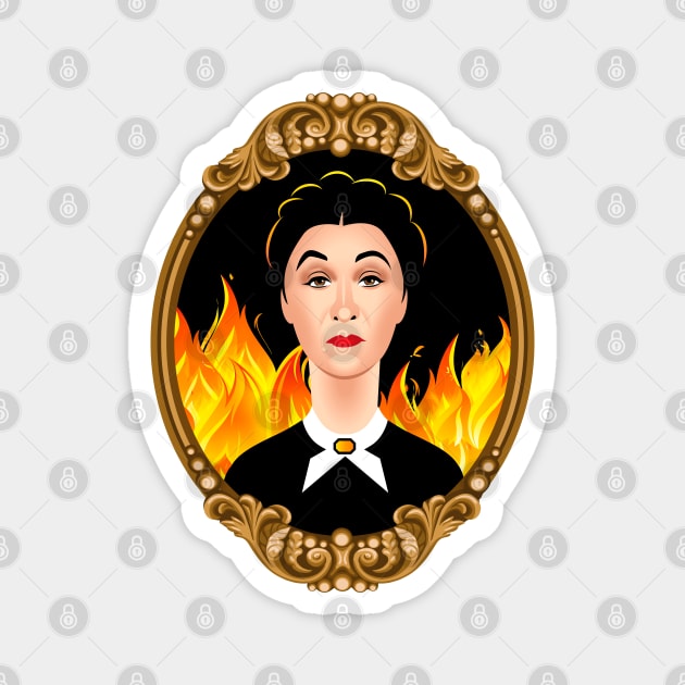 Mrs Danvers Magnet by AlejandroMogolloArt