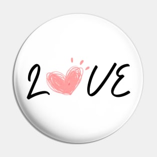 Valentines Heart - Love Heart Design Pin