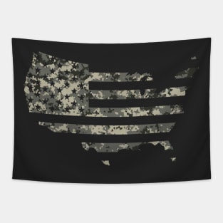 USA Flag - Urban Camo Tapestry