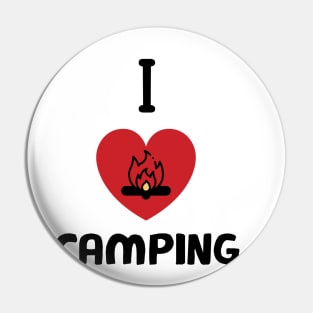 I Love Camping Pin