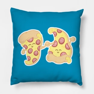 Cute Cartoon Pizza Slice Kawaii Characters Pepperoni Pillow