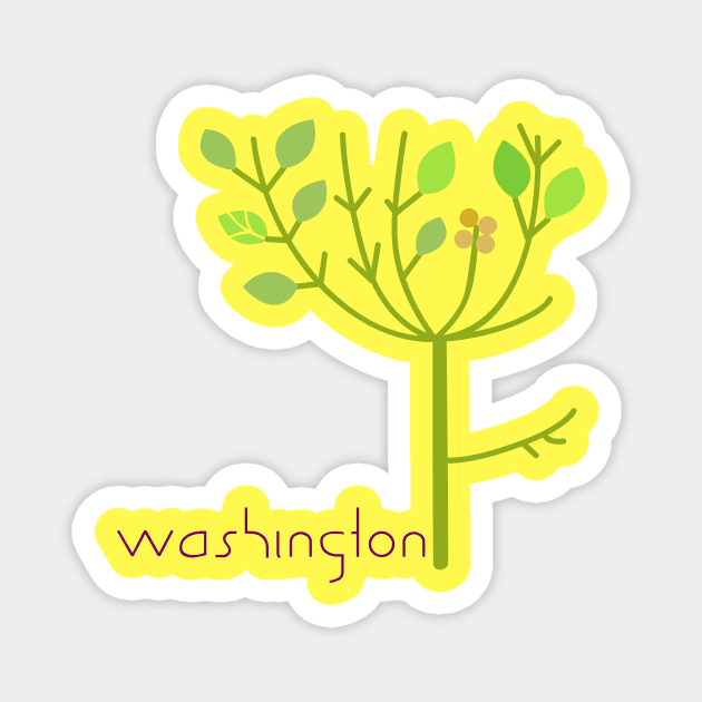 Washington Tree Magnet by TheDaintyTaurus