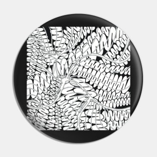 Black and White Squiggle Cyclone Pin