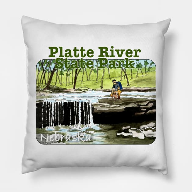 Platte River State Park, Nebraska Pillow by MMcBuck