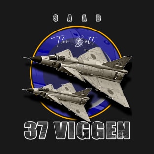 Saab 37 Viggen Swedish Multi Combat Aircraft T-Shirt