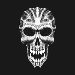 Brutal Skull - Blanc T-Shirt