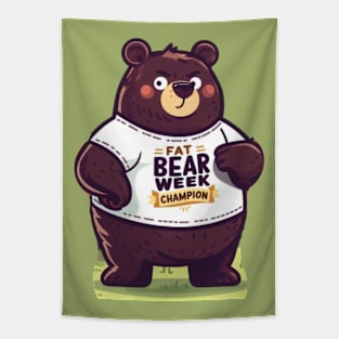 fat bear week funny Tapestry