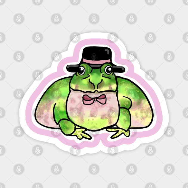 Herbert The Bullfrog Gentleman Magnet by Incendiarius