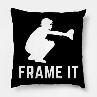 Frame it- a baseball catcher design Pillow