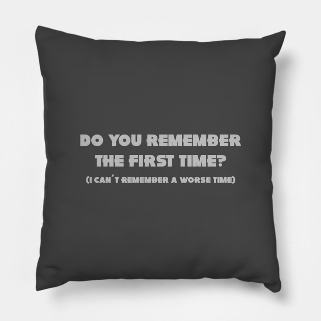 Do You Remember The First Time?, silver Pillow by Perezzzoso