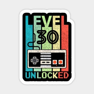 Level 30 Video 30th Birthday Magnet